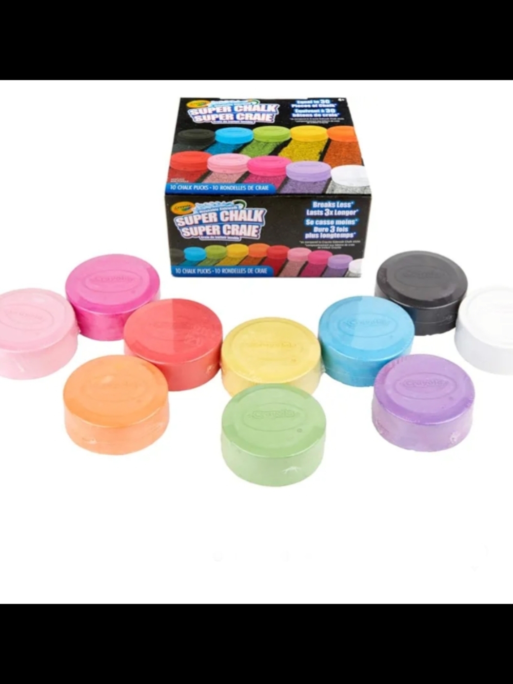 Crayola Super Chalk Washable Sidewalk Chalk Pucks - Multicolor